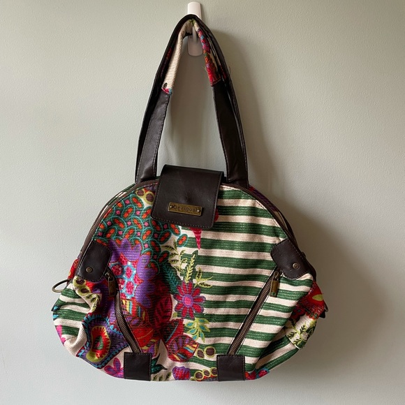Desigual Purse Embroidered Floral Bag - Picture 1 of 9